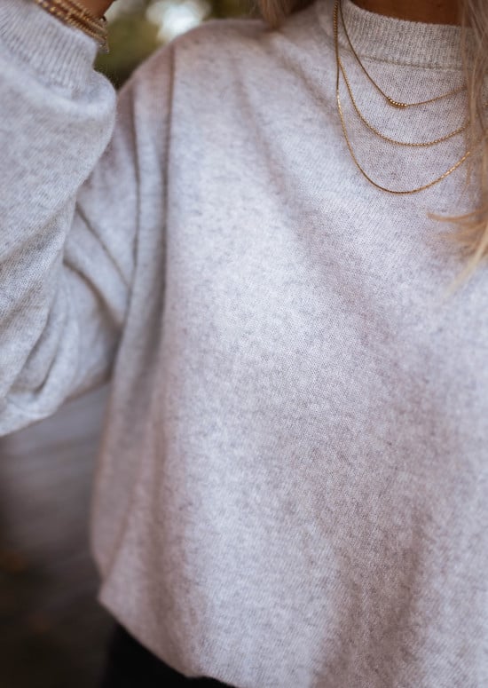 Sweater Cashmere iris - Grey