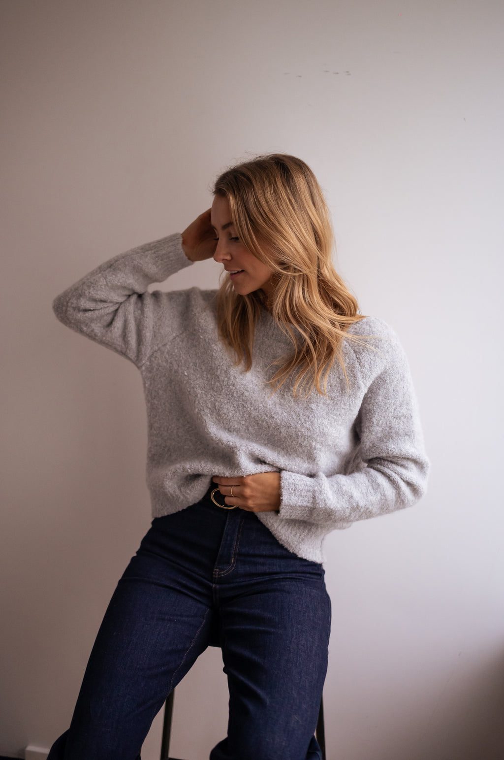 Laïs sweater - Grey with black bow