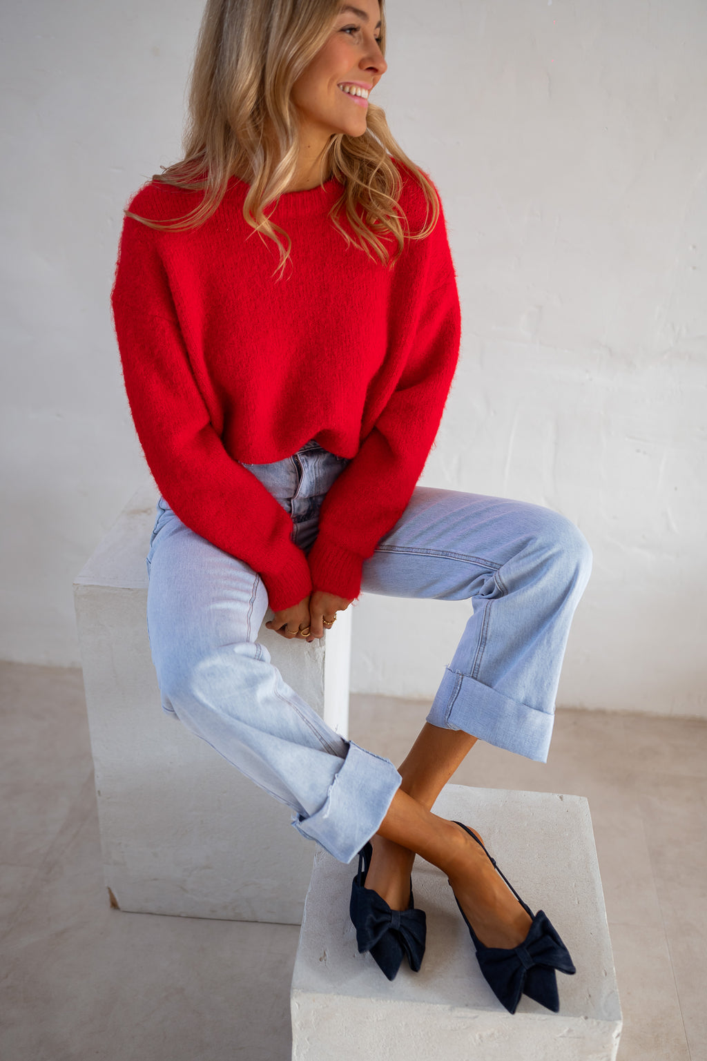 Melania sweater - red