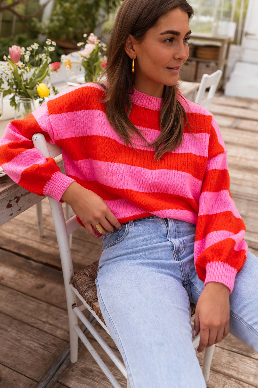 Sabrina sweater - with lines