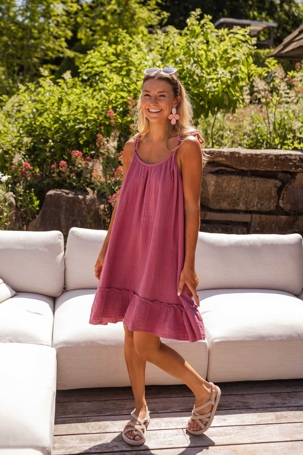 Robe Athenais - framboise