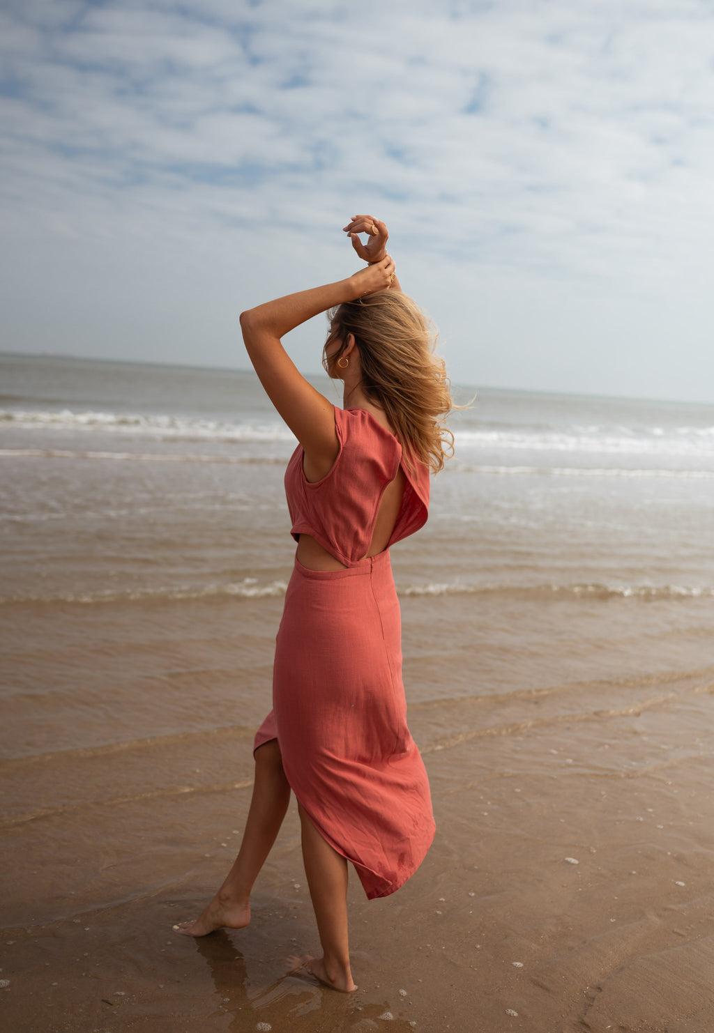 Aubry dress - brick