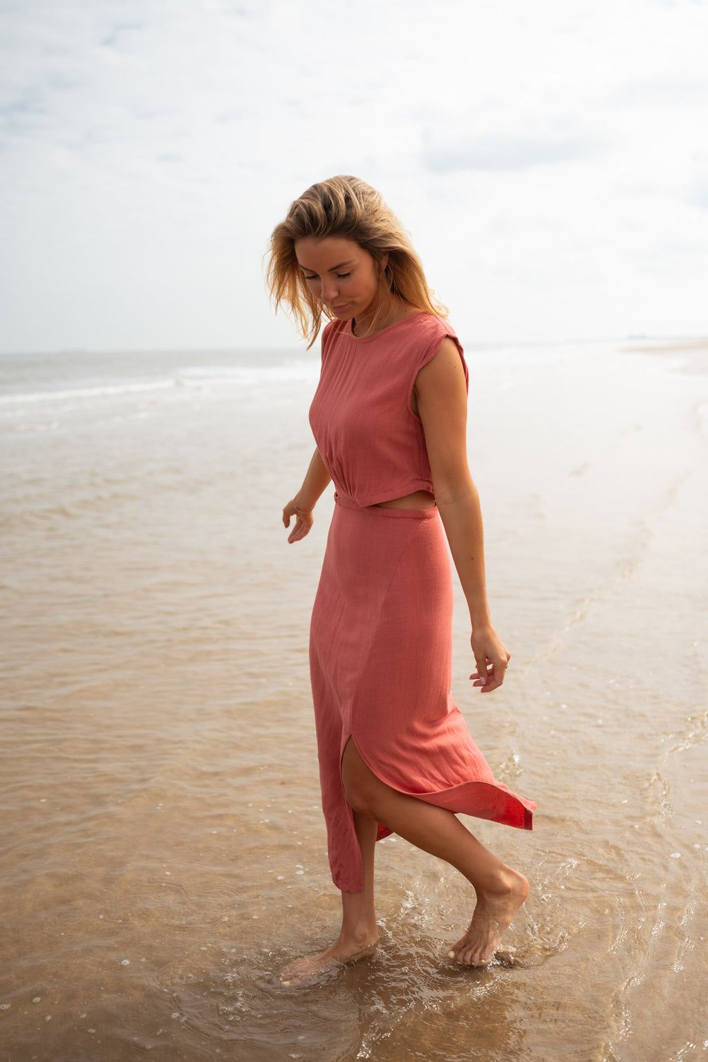 Aubry dress - brick