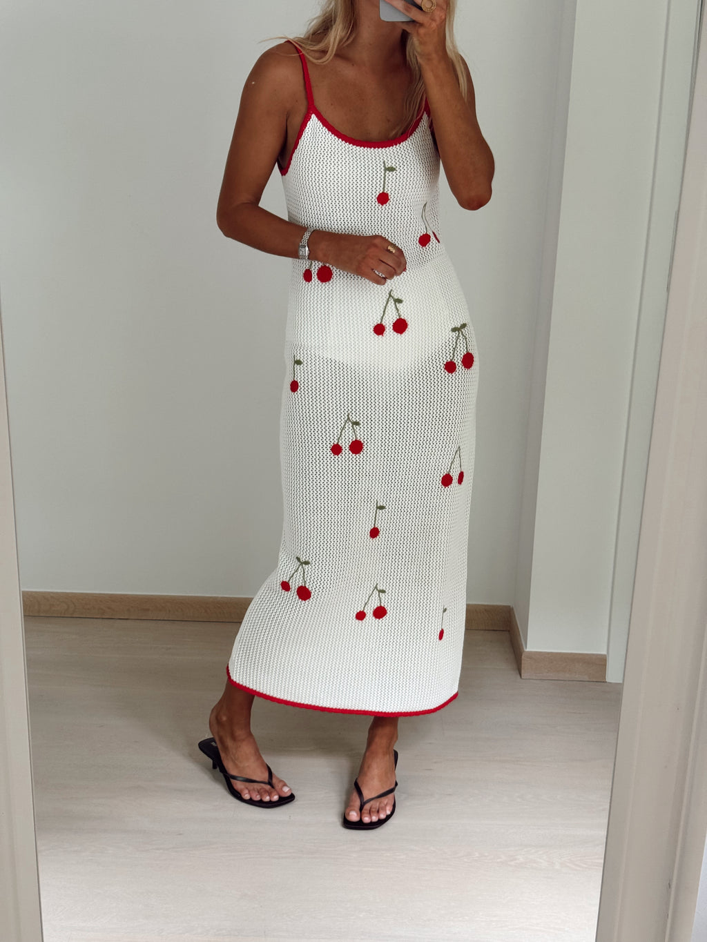 cherry embroidered dress EXCLUSIVE