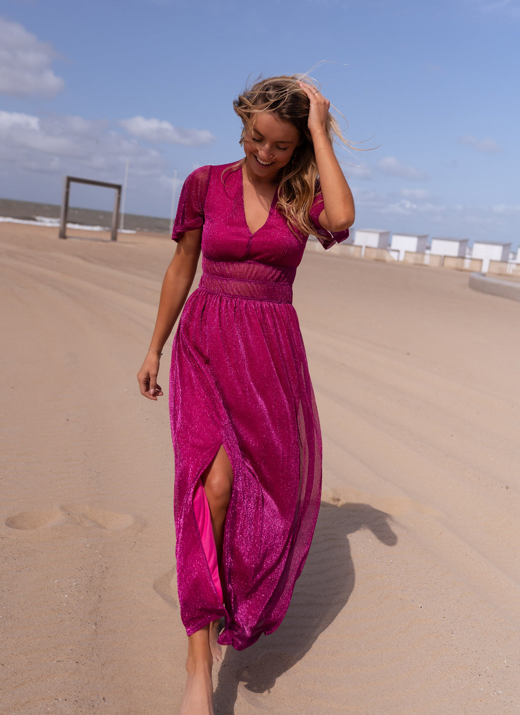 Coline dress CREATION - Fuchsia pink