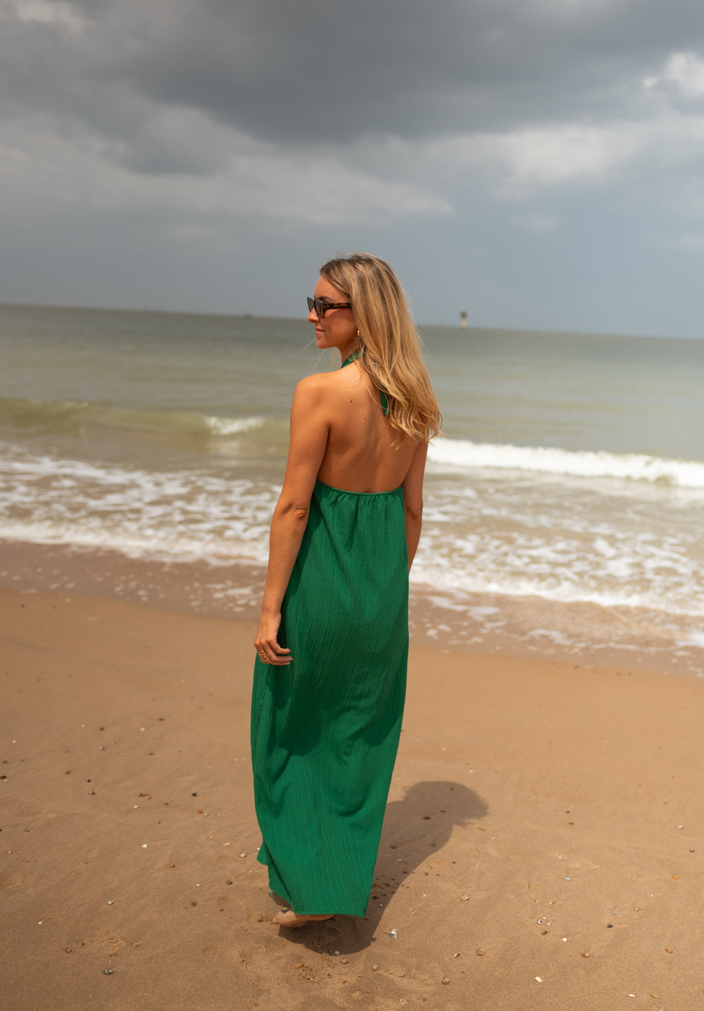 Robe Elsa Verte Longue Fluide Easy Clothes