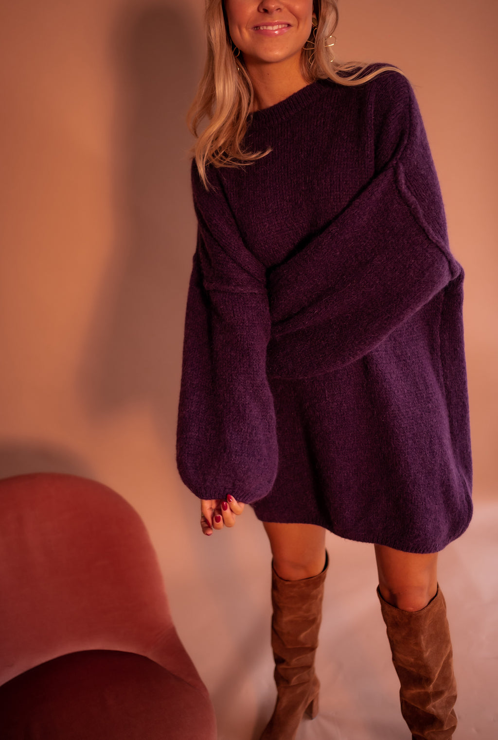 Robe pull Elyas - prune