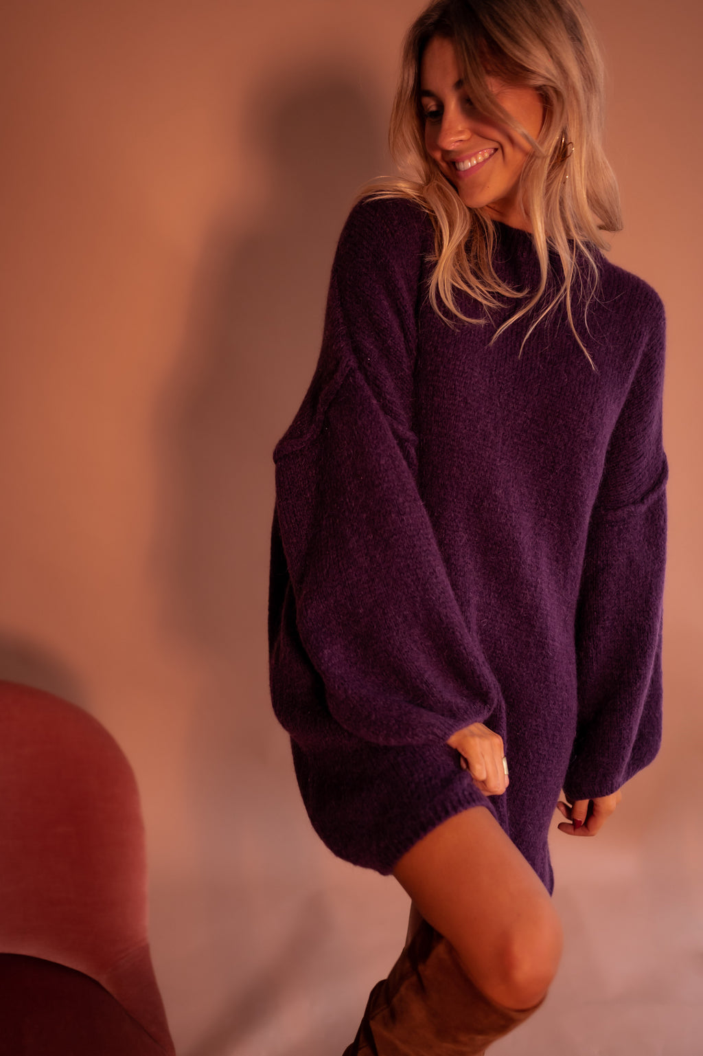 Robe pull Elyas - prune