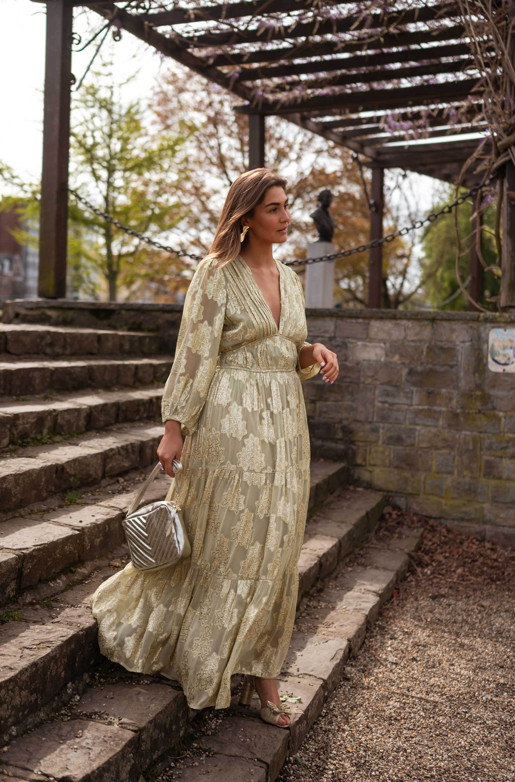 Easy Clothes Robe Verte Et Dorée Shop Robe Sezane Verte Online Sale