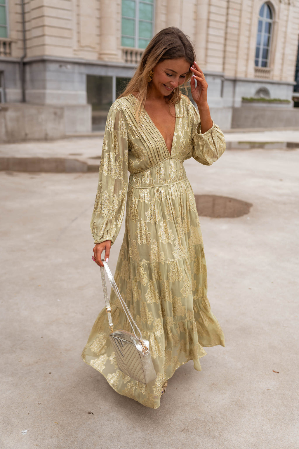 Robe Ezia Verte Dorée – Easy Clothes - Main Image