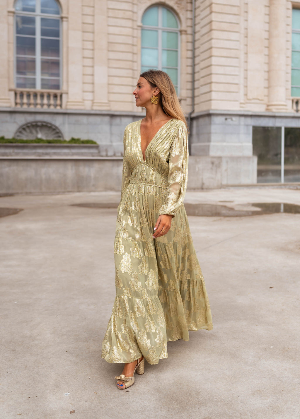 Robe Ezia Verte Dorée – Easy Clothes - Main Image