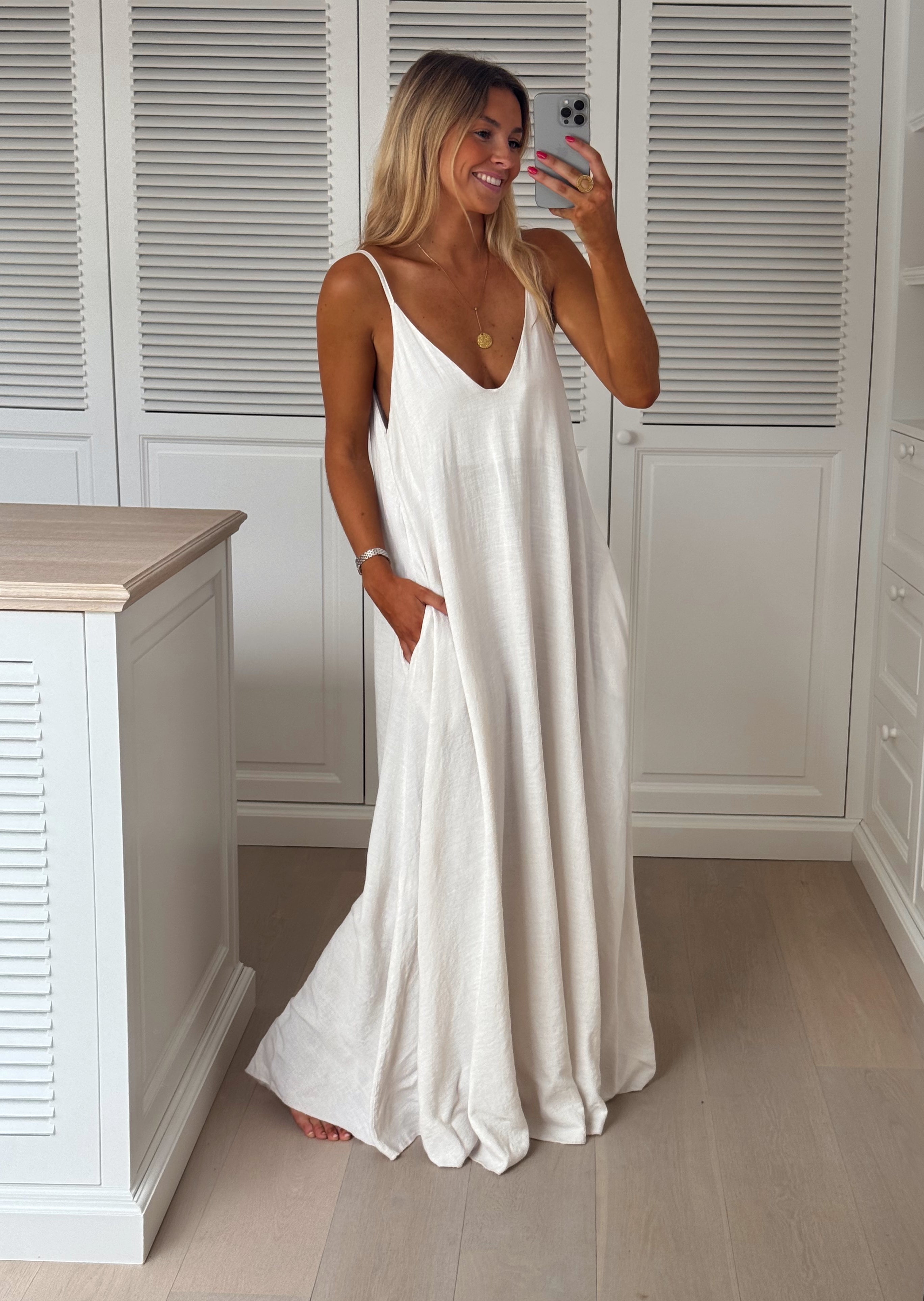 Robe Lony - Beige - En Lin – Easy Clothes