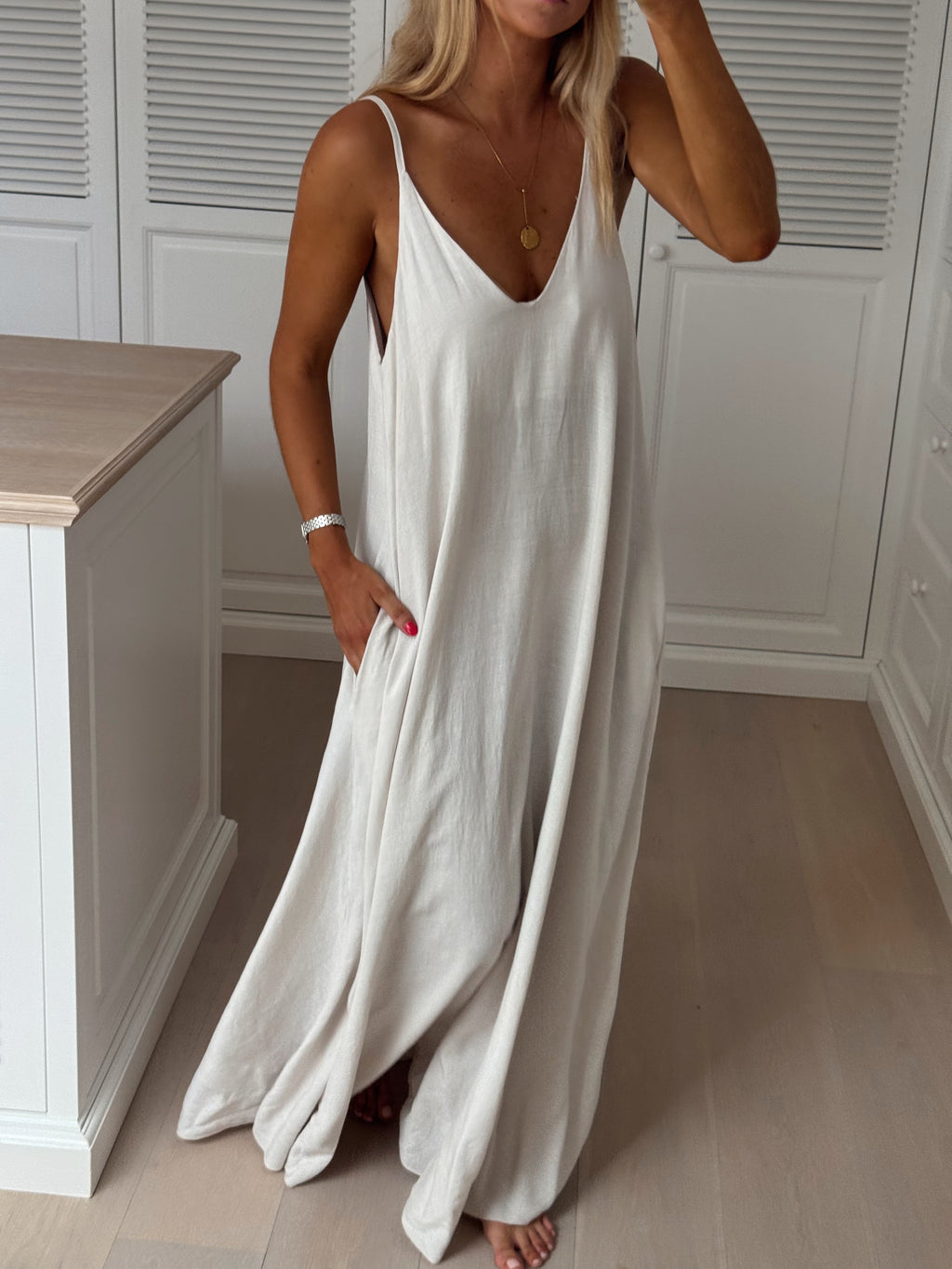 Lony Dress - Beige - Linen Easy Clothes Lony Dress - Beige - Linen Easy Clothes