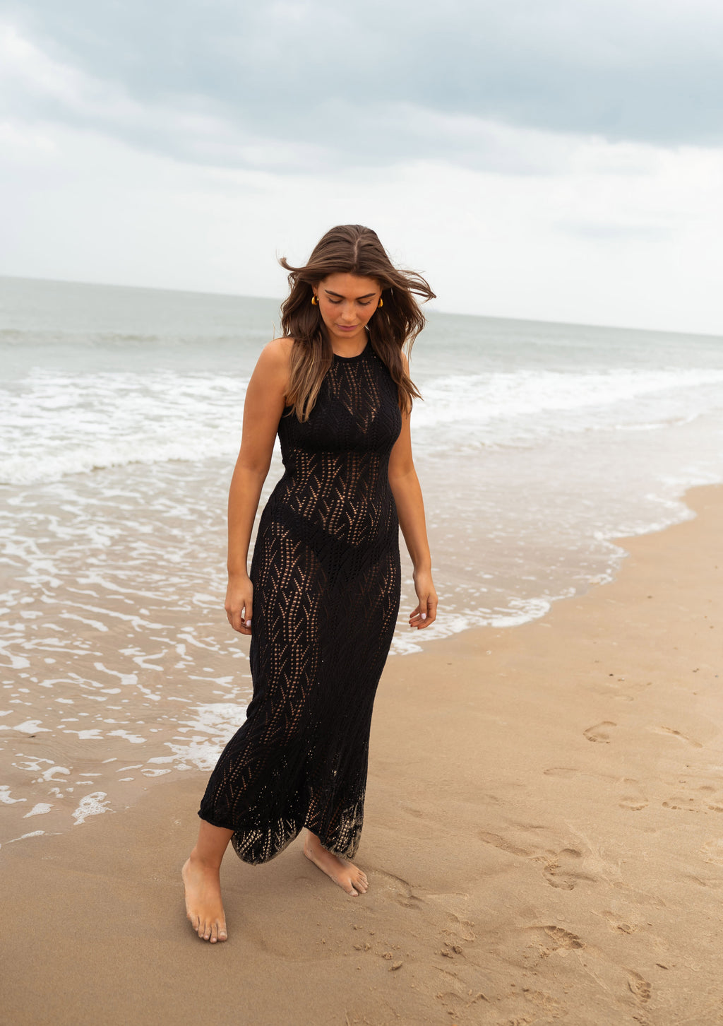 Lorenza Dress - Black - Crochet Easy Clothes Lorenza Dress - Black - Crochet Easy Clothes