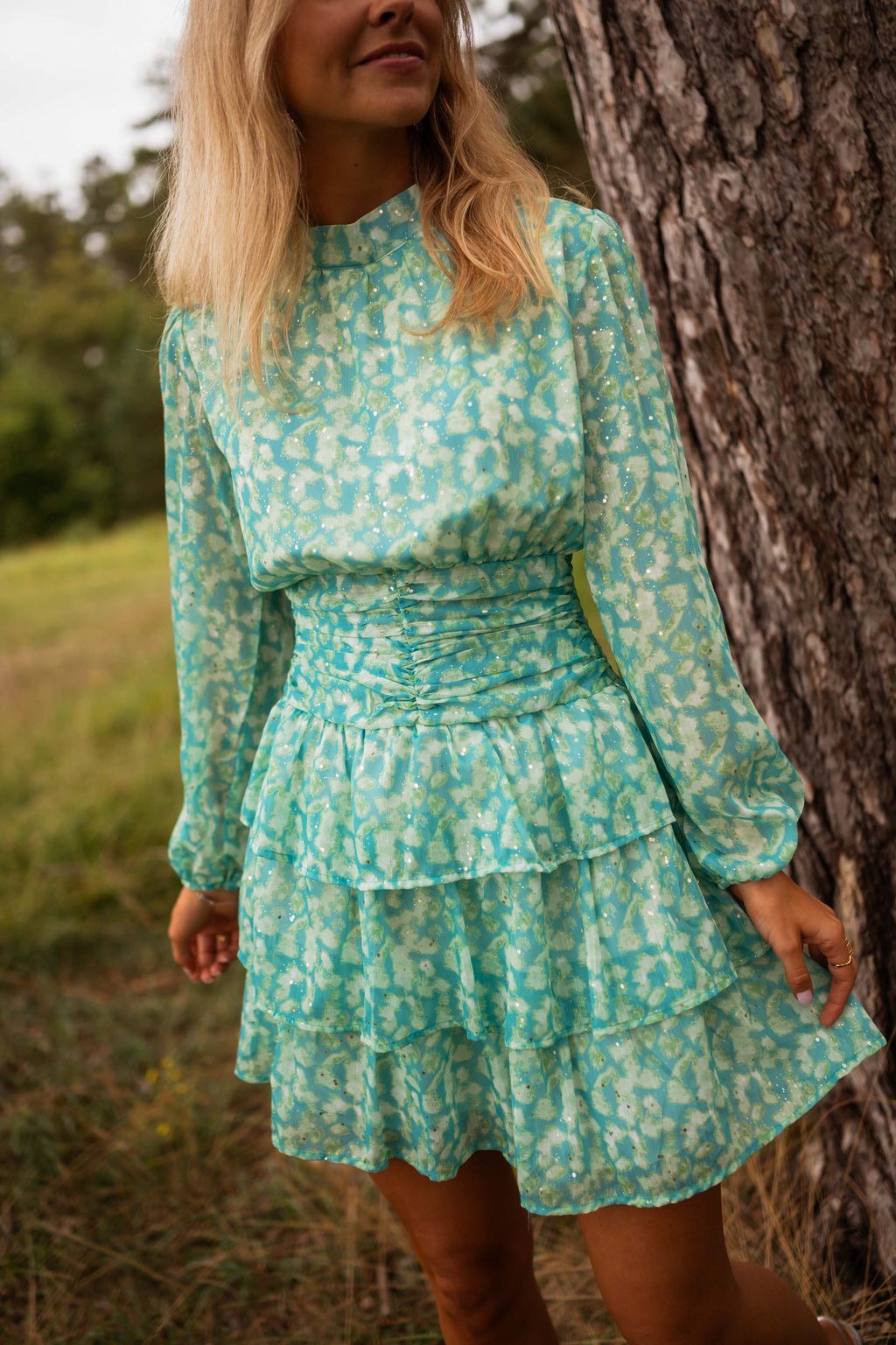 Manaé dress - blue and green