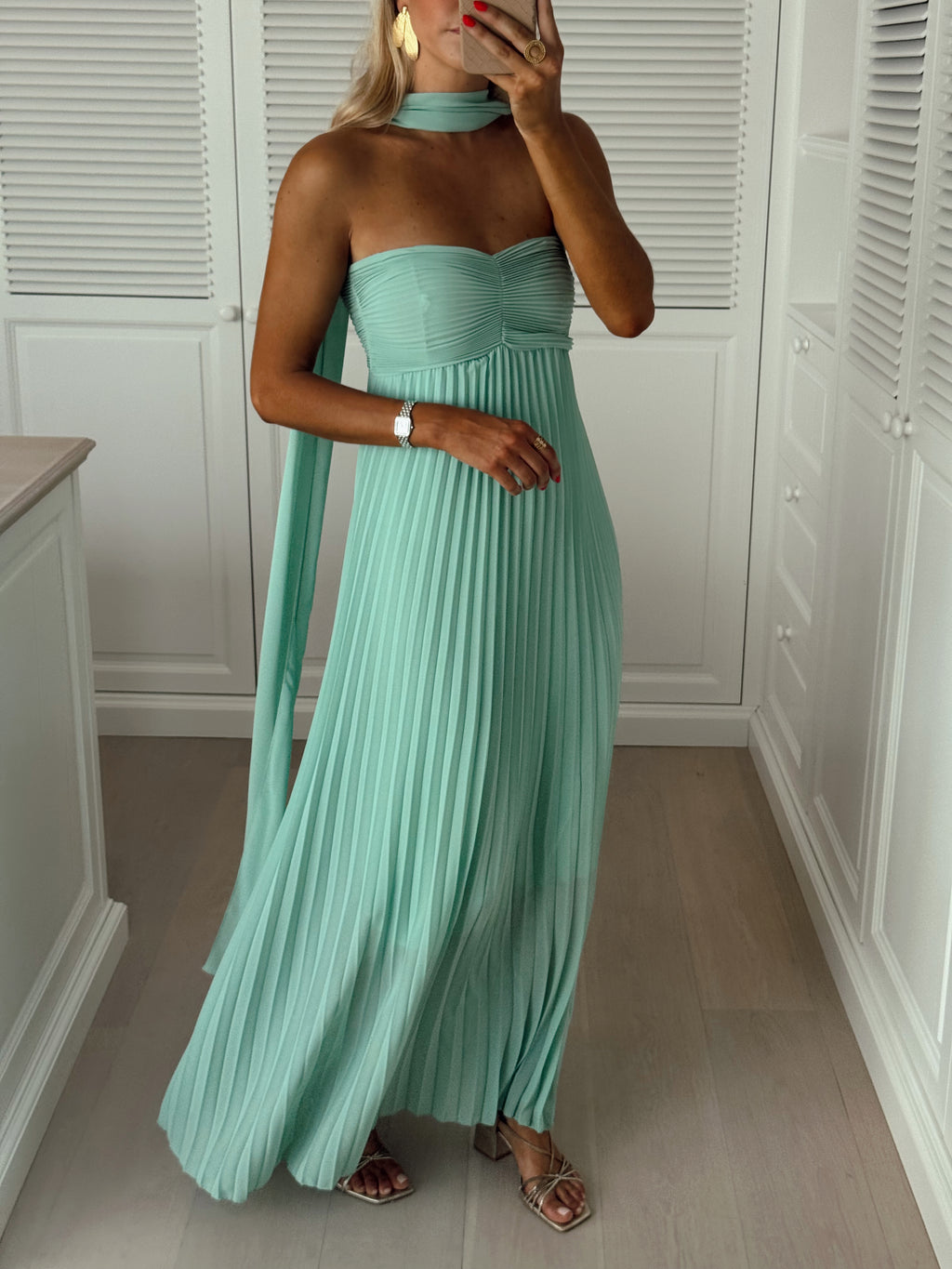 Martina dress - aqua green