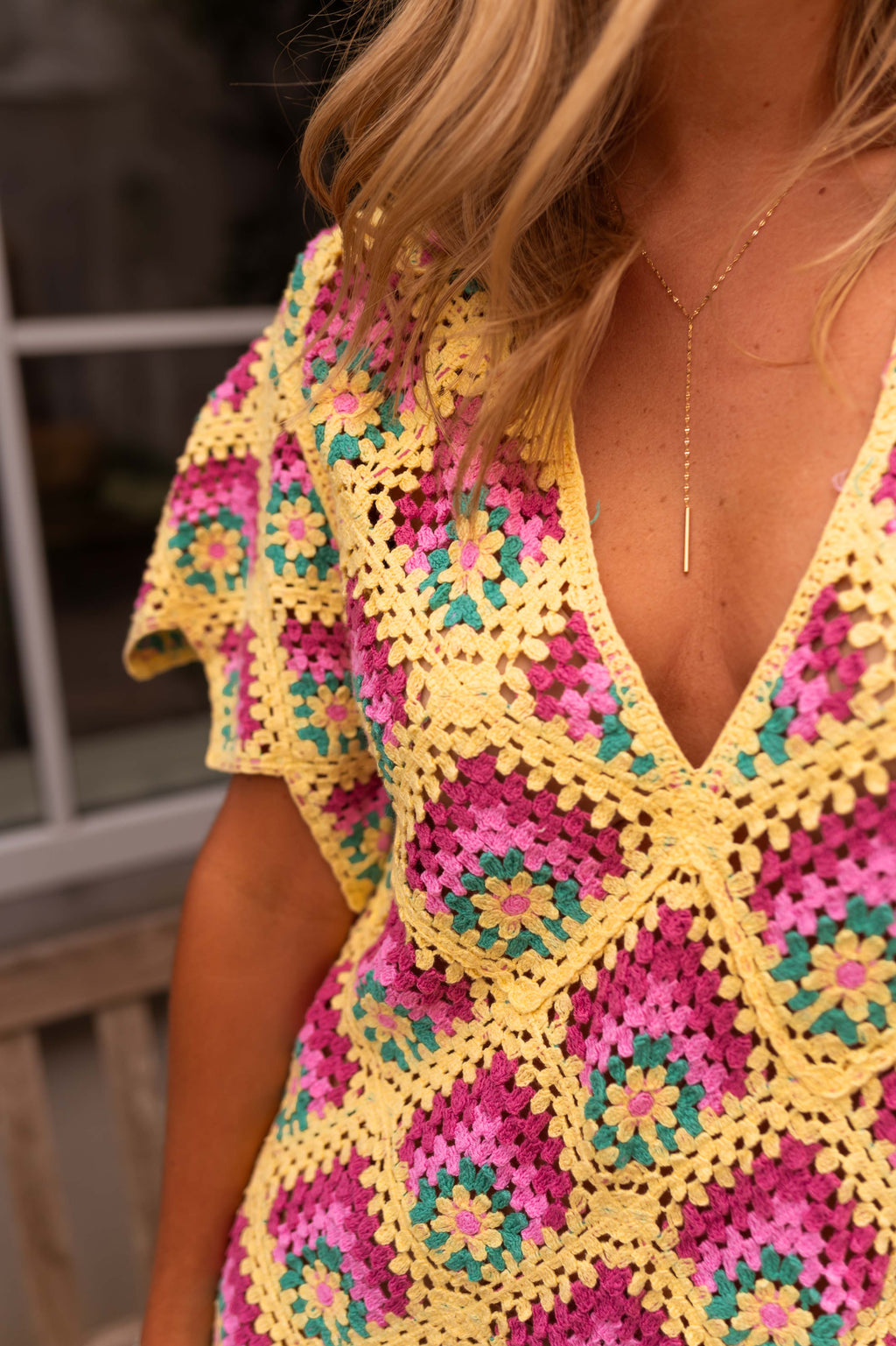 Nour crochet dress - yellow