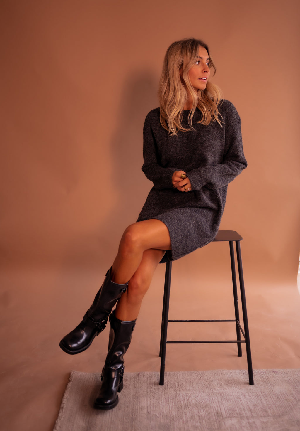 Robe pull Mariam - grise