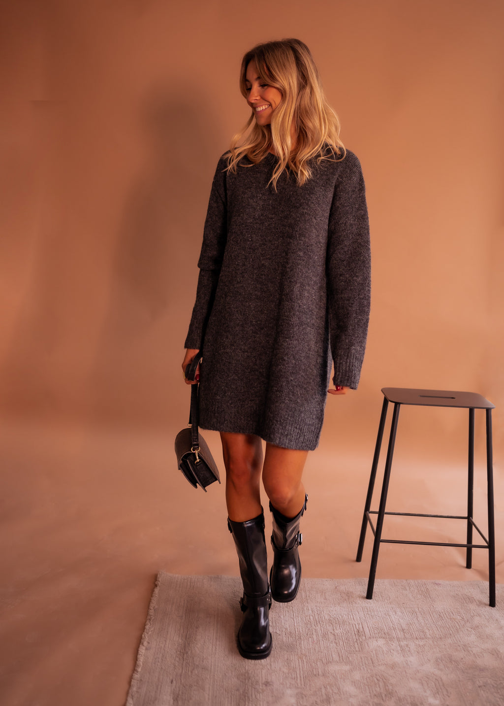 Robe pull Mariam - grise