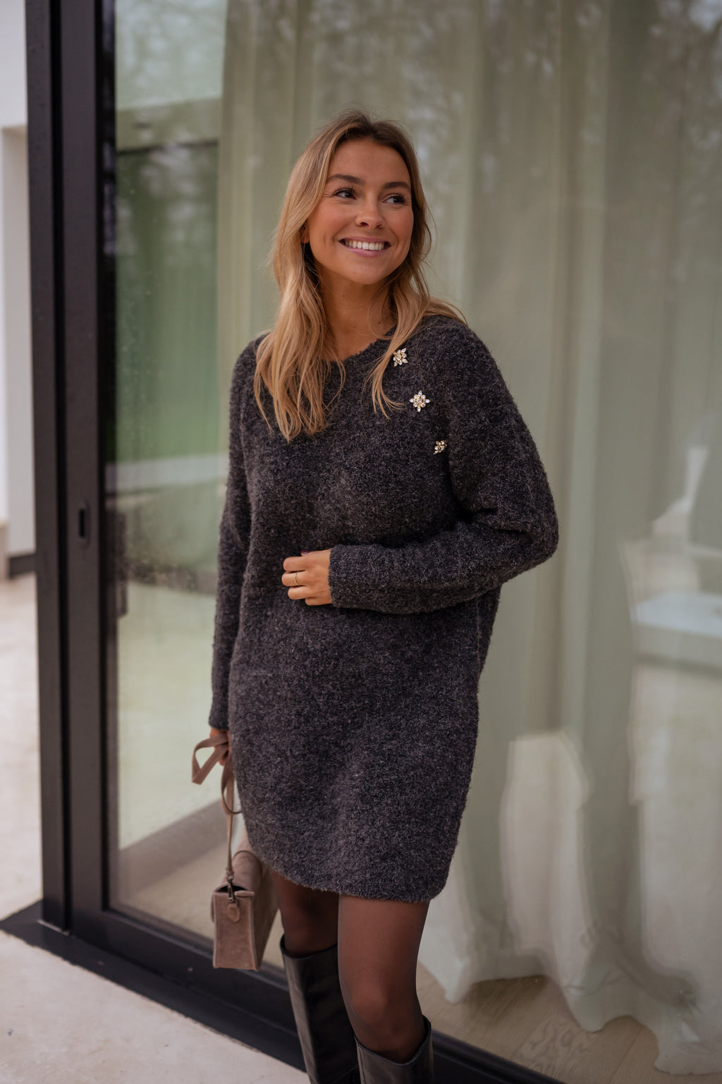 Dress Sweater Nesra - grey
