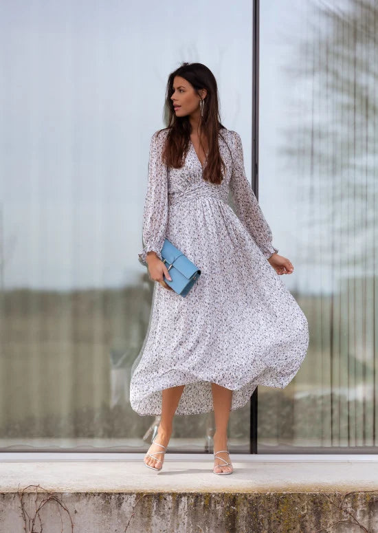 Dress Rosana - grey patterned