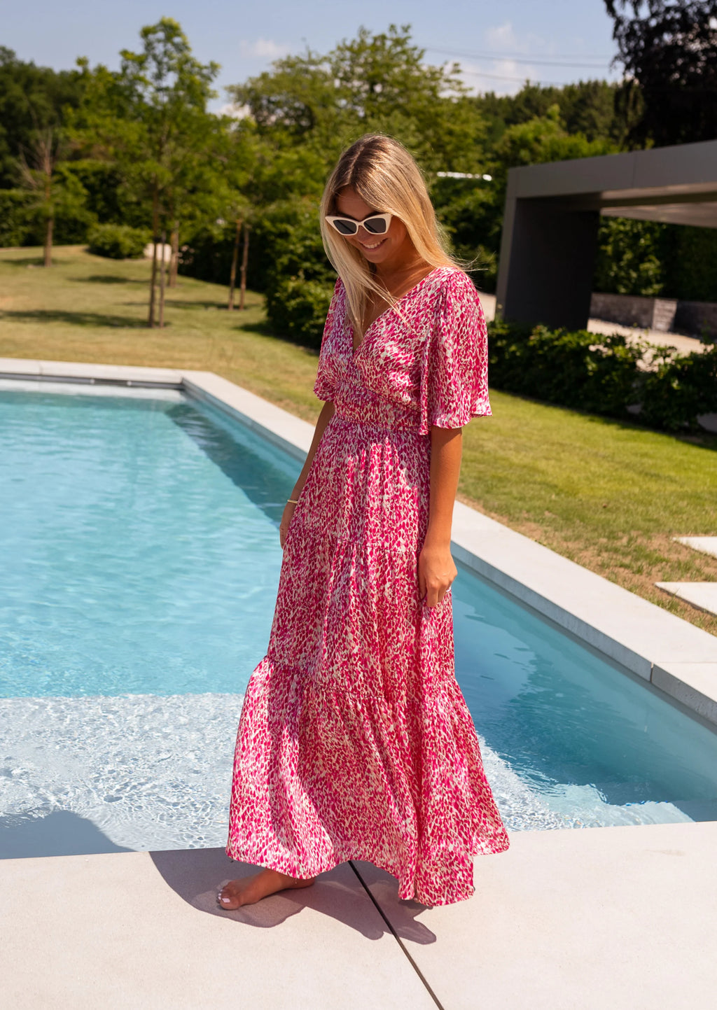Dress Sienna - Pink patterned