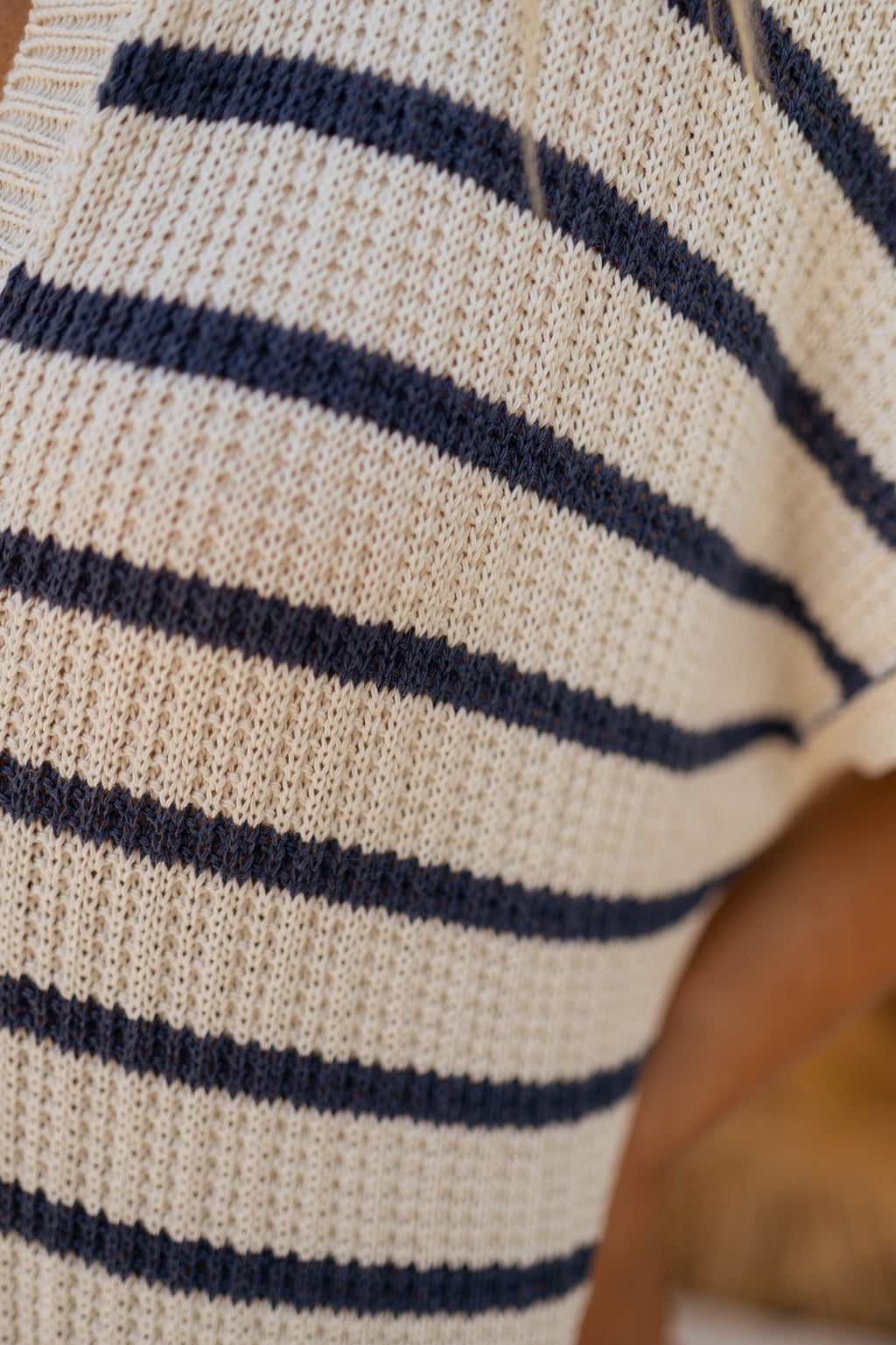 Dress Soam - with blue and ecru lines
