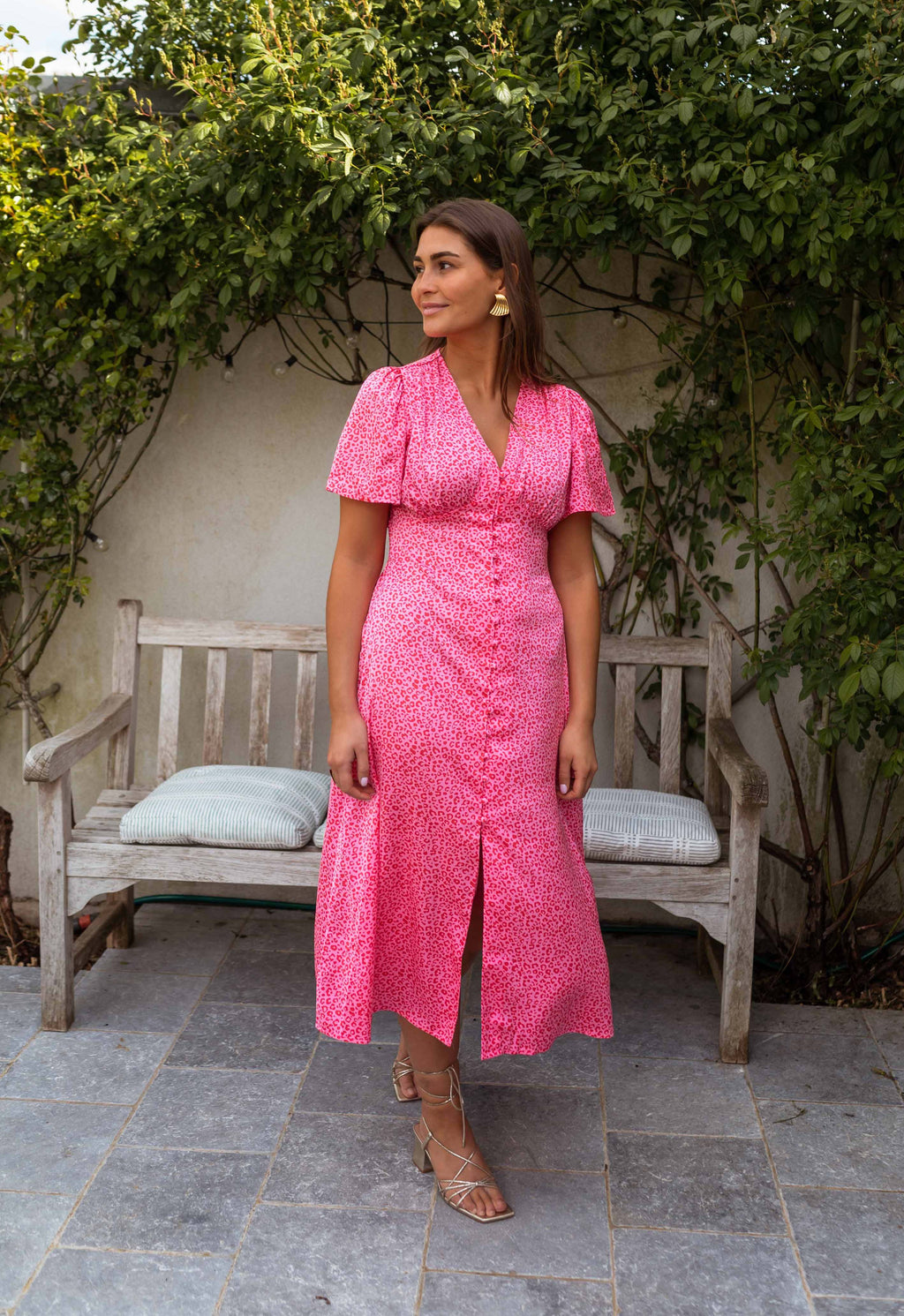 Sutton dress - pink and red