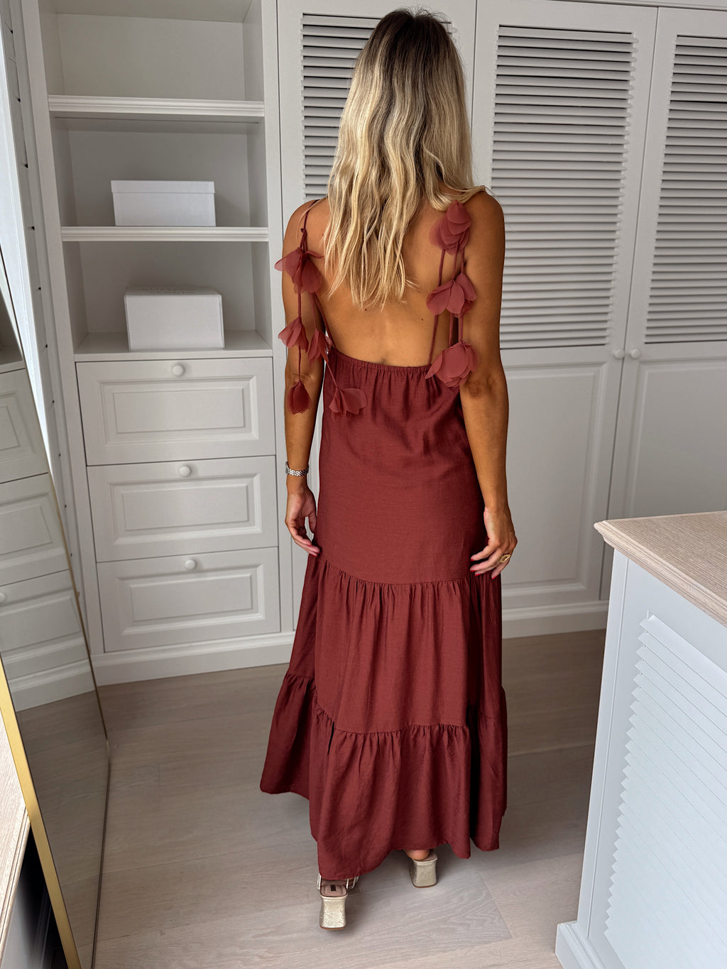 Tania dress - brick