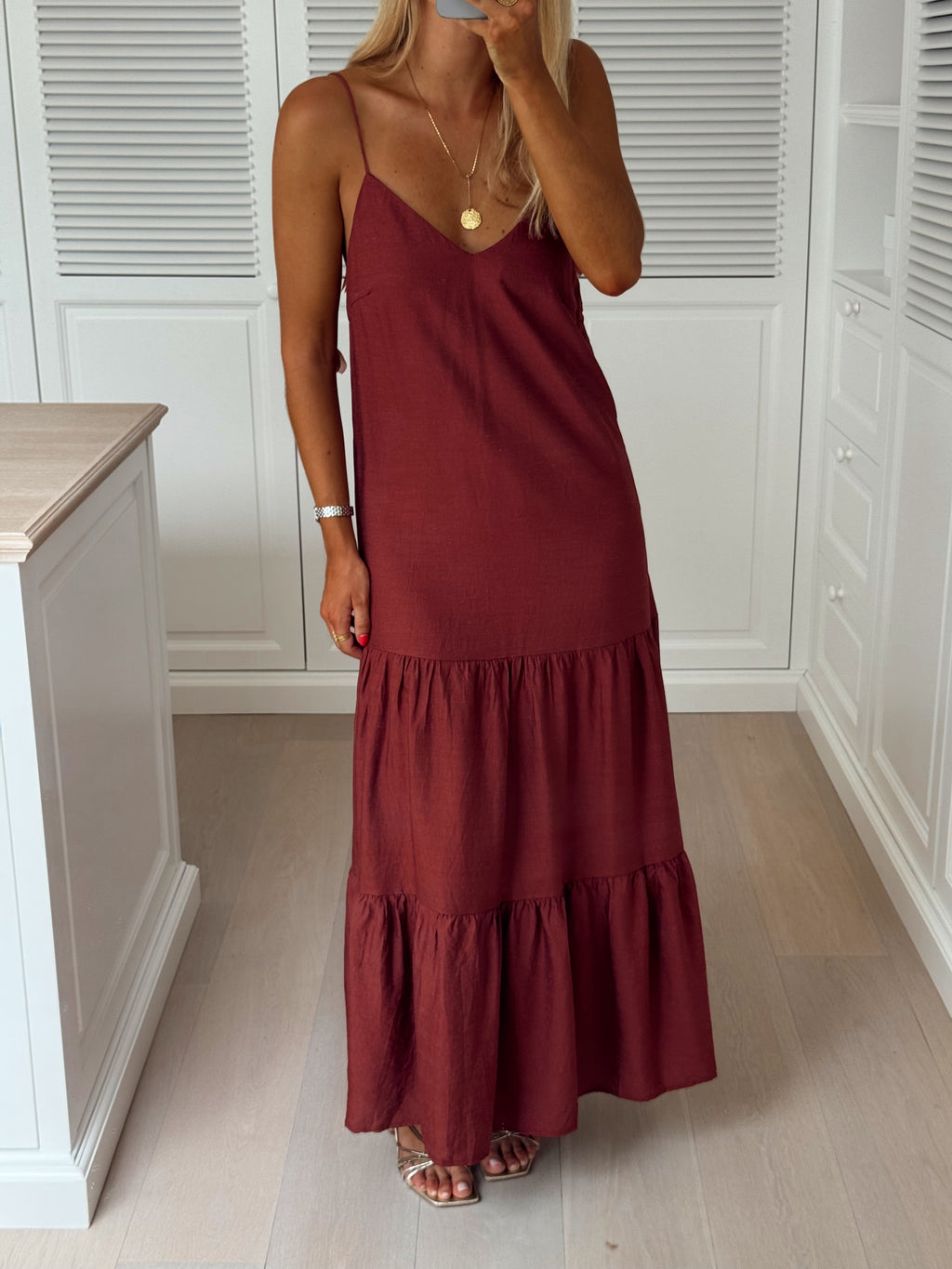 Tania dress - brick