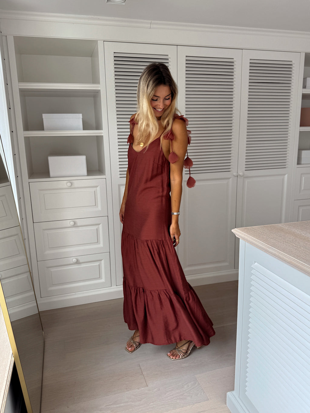 Tania dress - brick