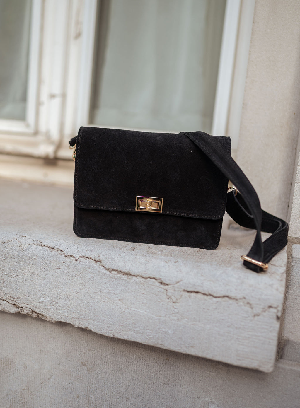 Sac Trika - noir en daim