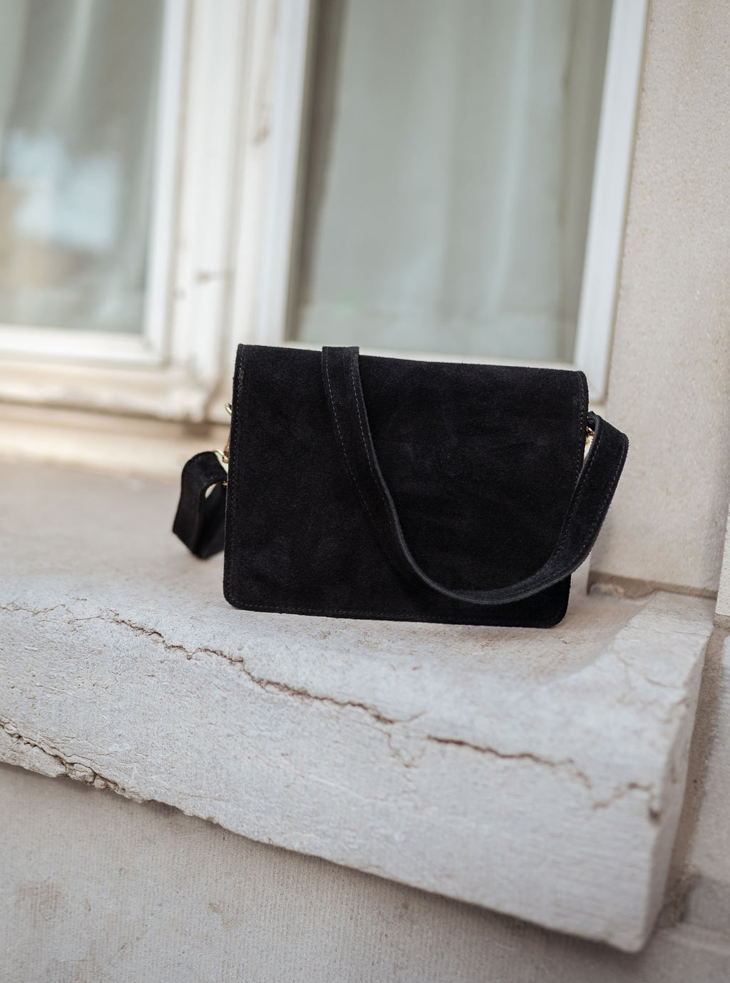 Sac Trika - noir en daim