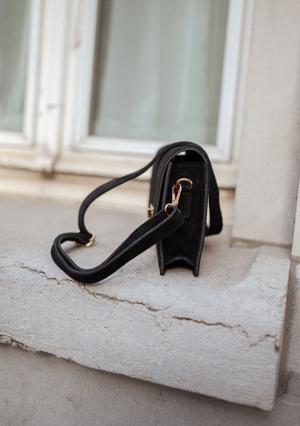 Sac Trika - noir en daim