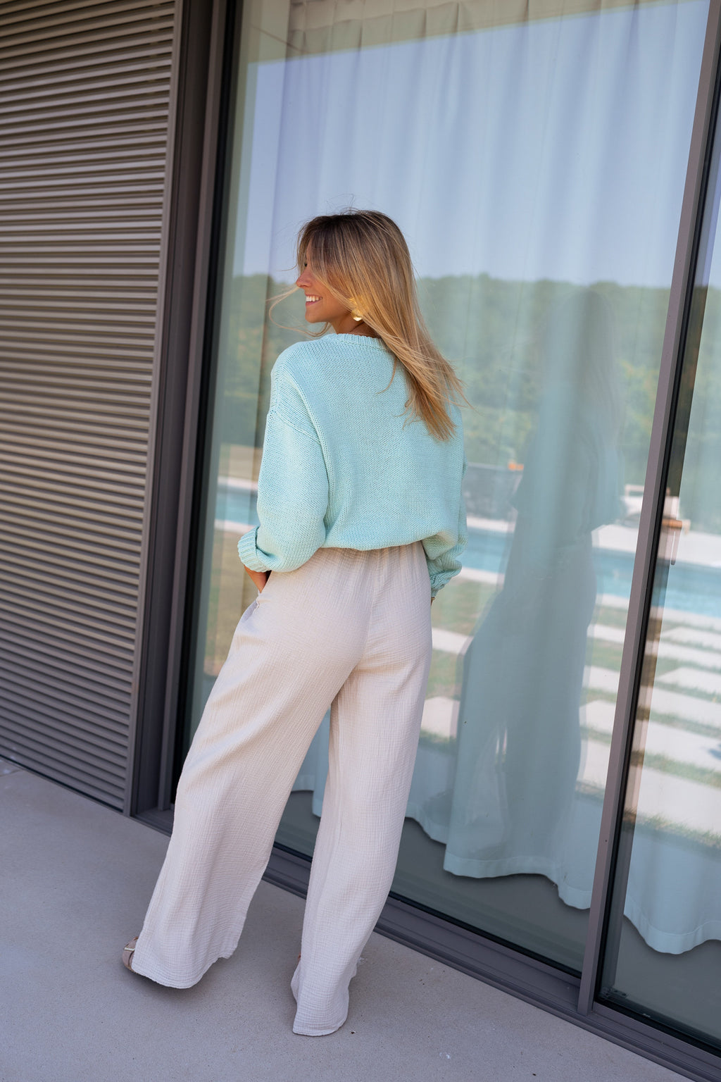 Pants Shiva - beige in coton gauze