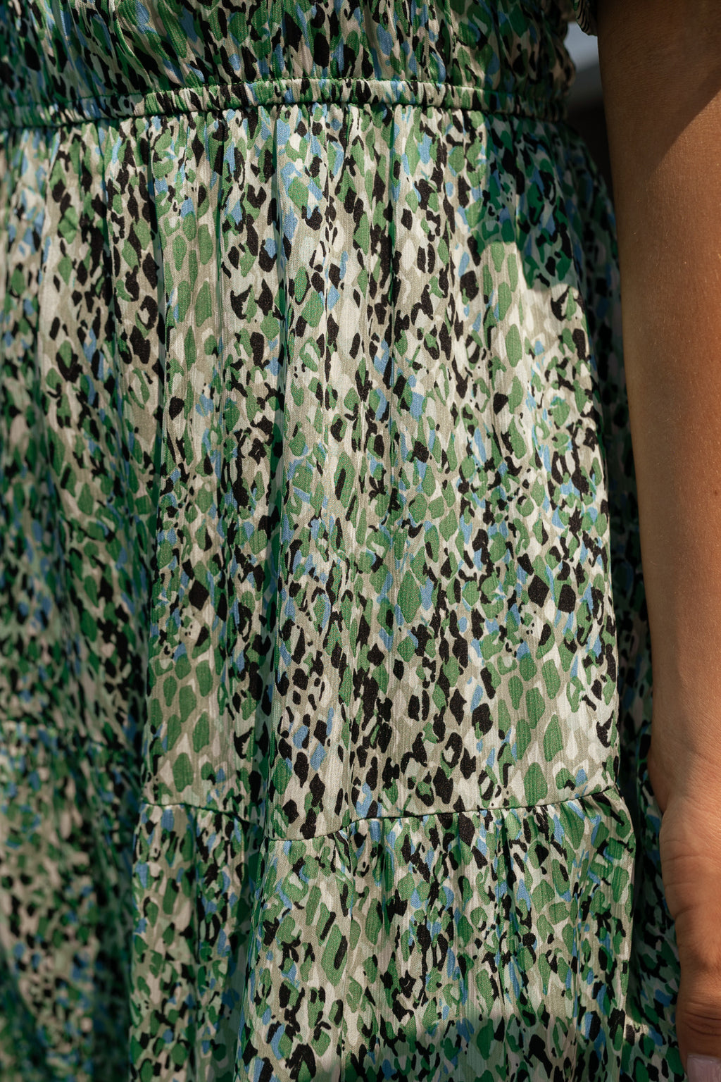 Robe Sienna - verte à motifs