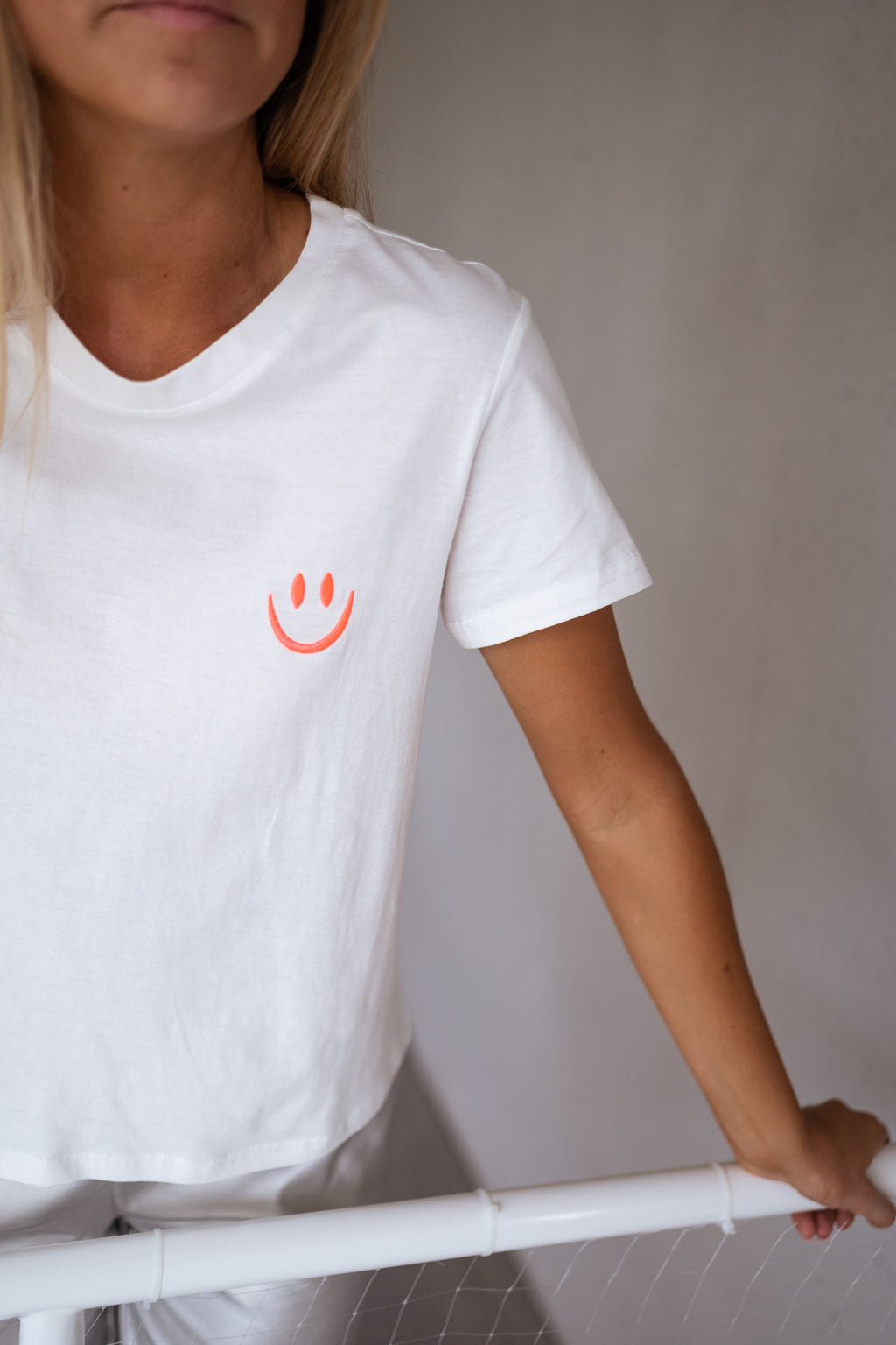 T-shirt Smiley - blanc