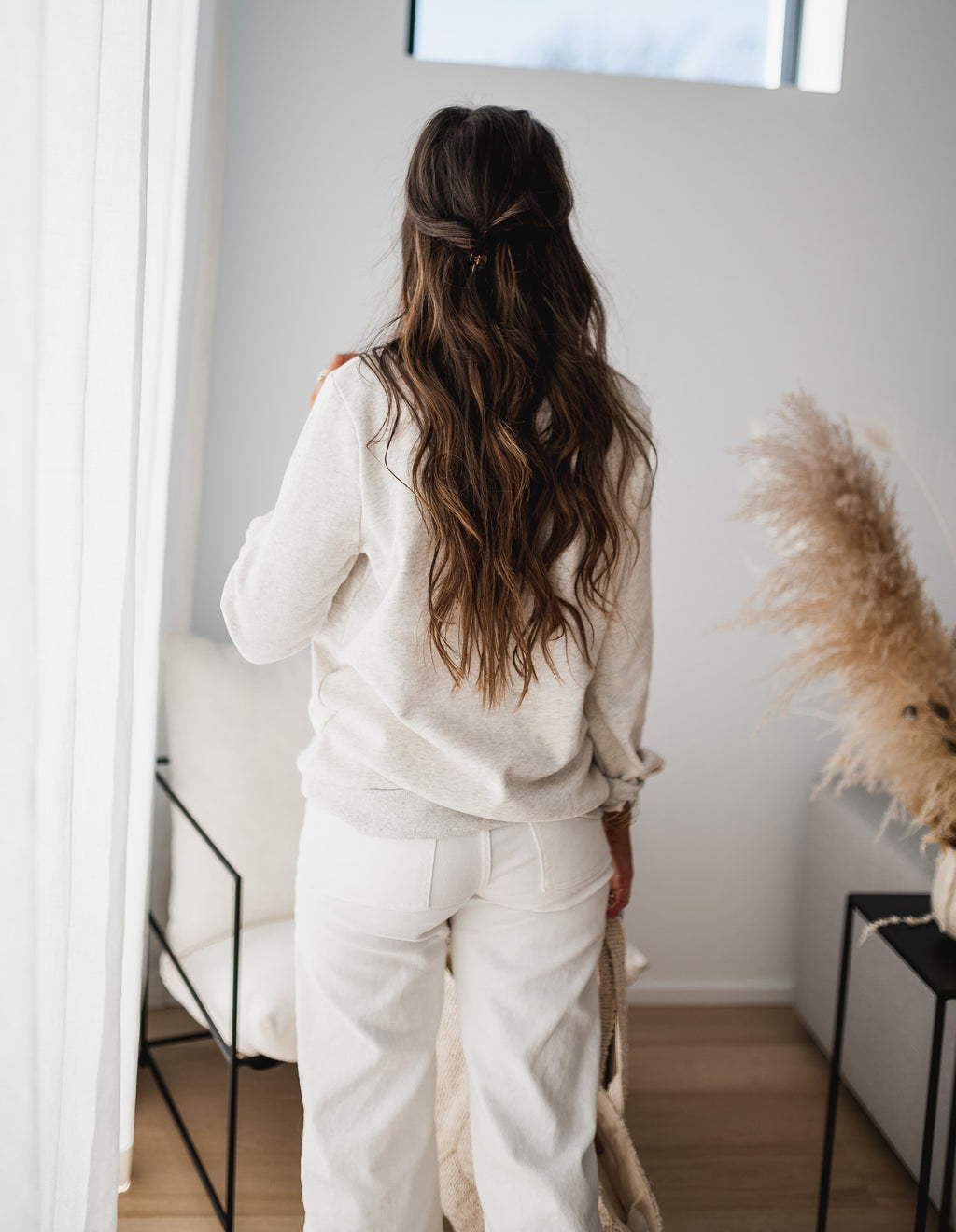 Sweatshirt Calijo - mottled beige
