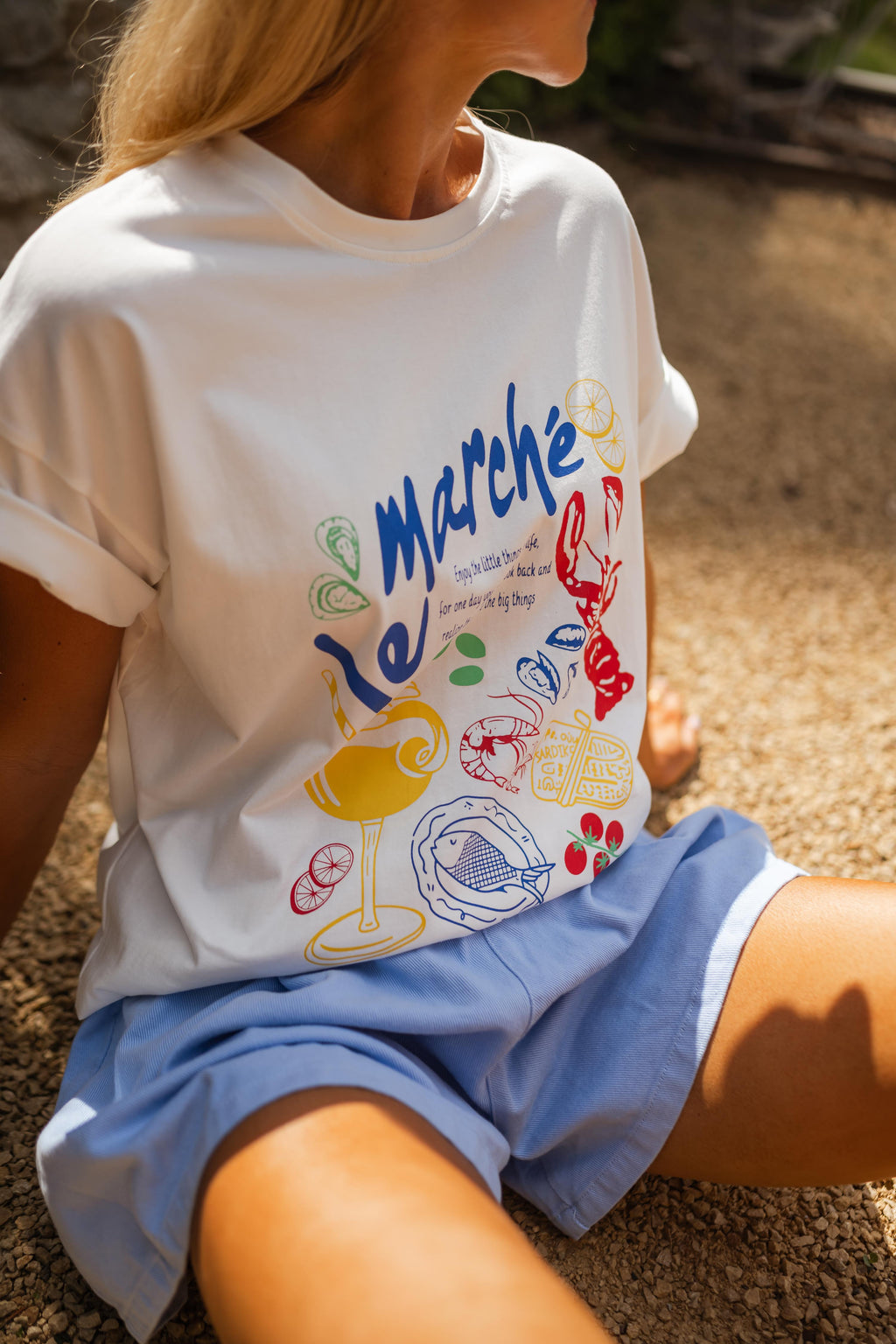 T-shirt Marché - écru