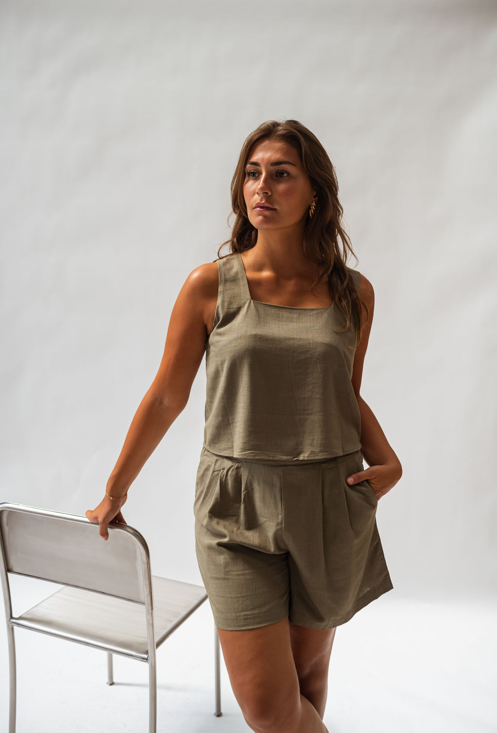 Annie top - khaki