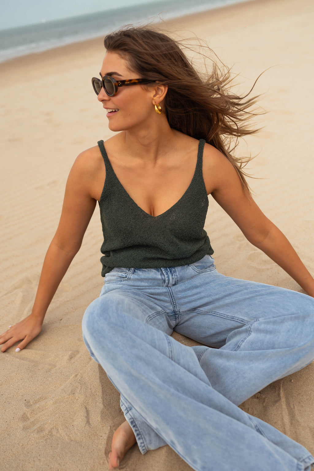 Neda top - dark green