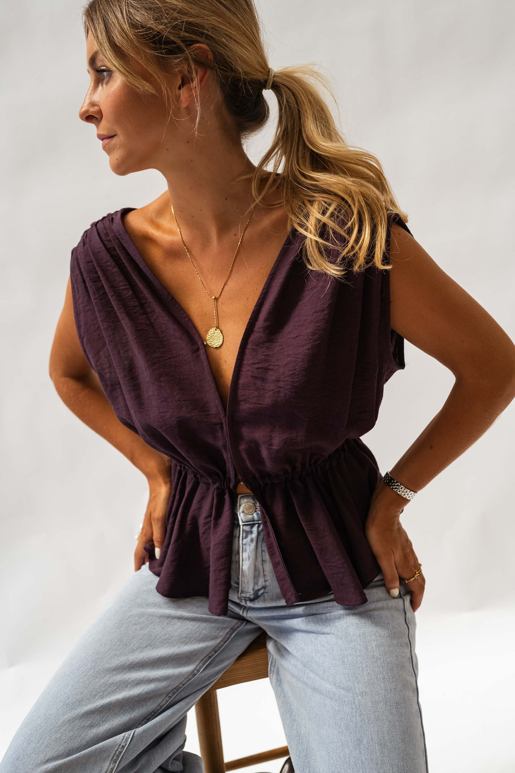 Top Nola - mauve