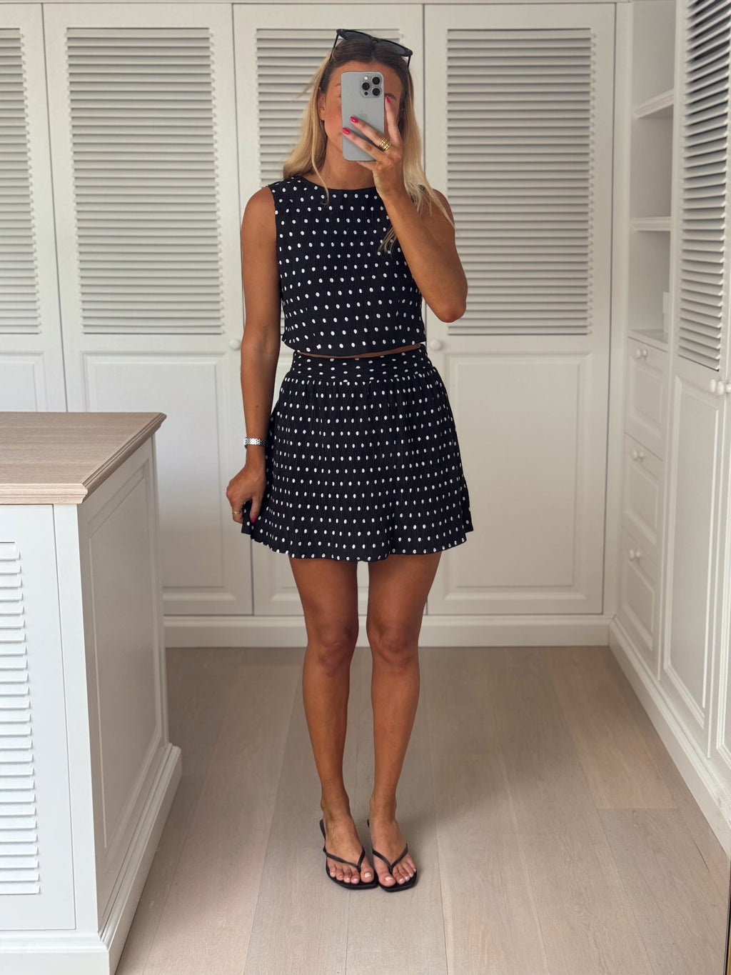 Top Pietra - noir à pois