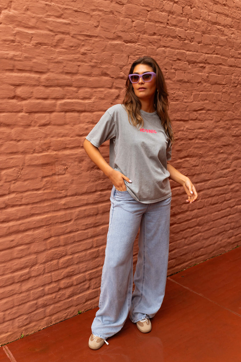 T-shirt Iconic - gris