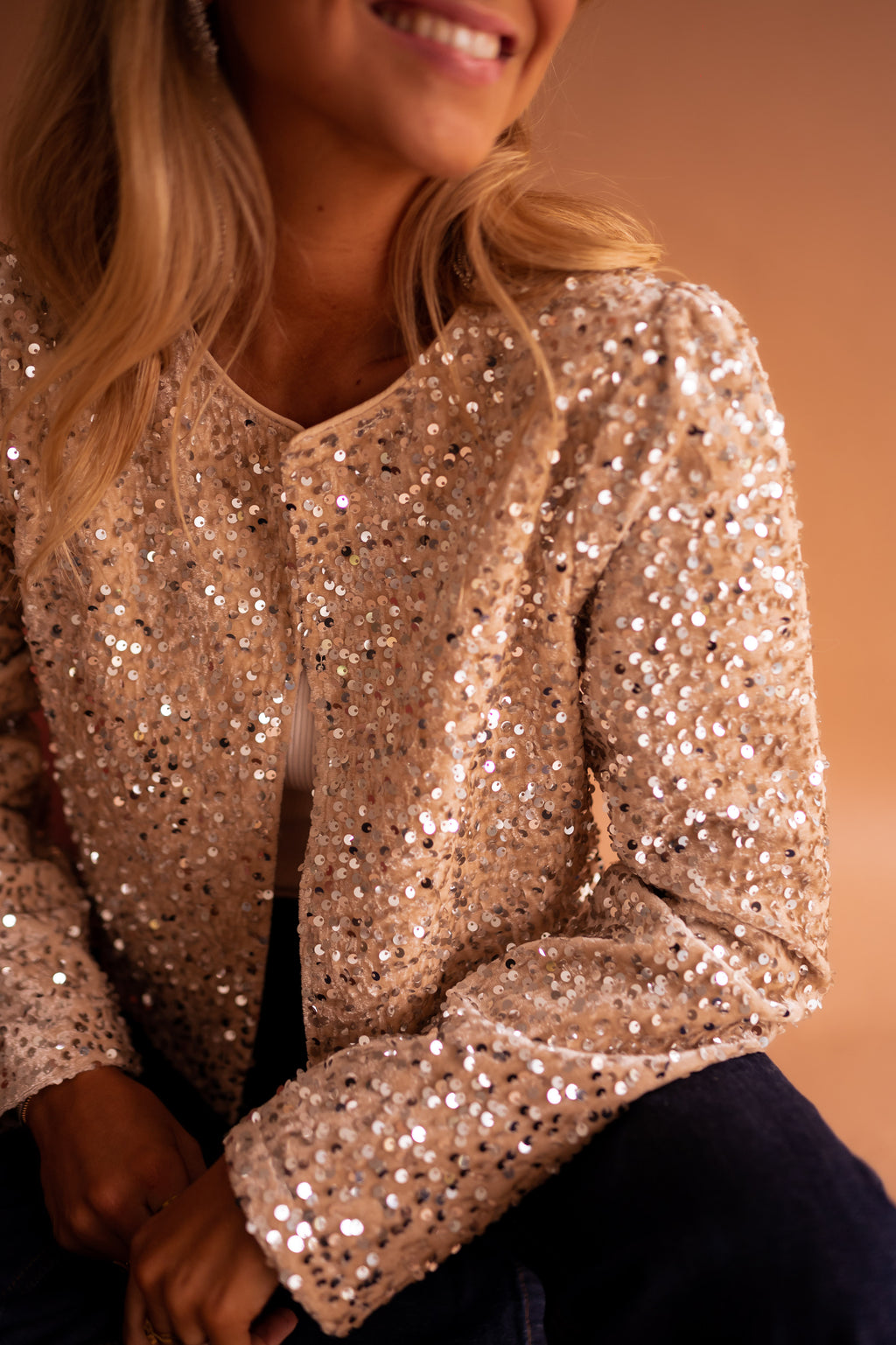 Veste Masha - beige à paillettes