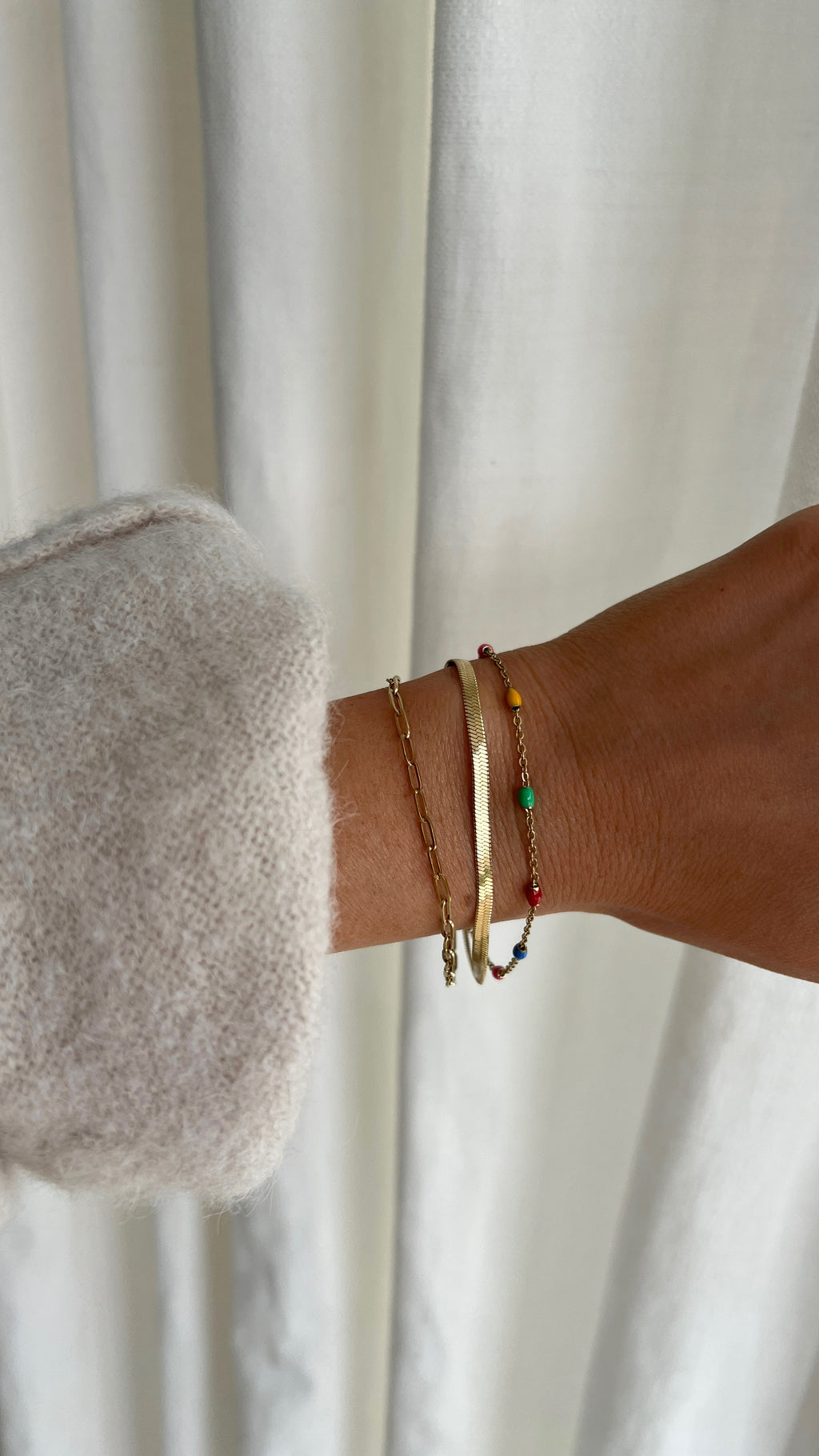 Edona bracelet - Golden and multicolored
