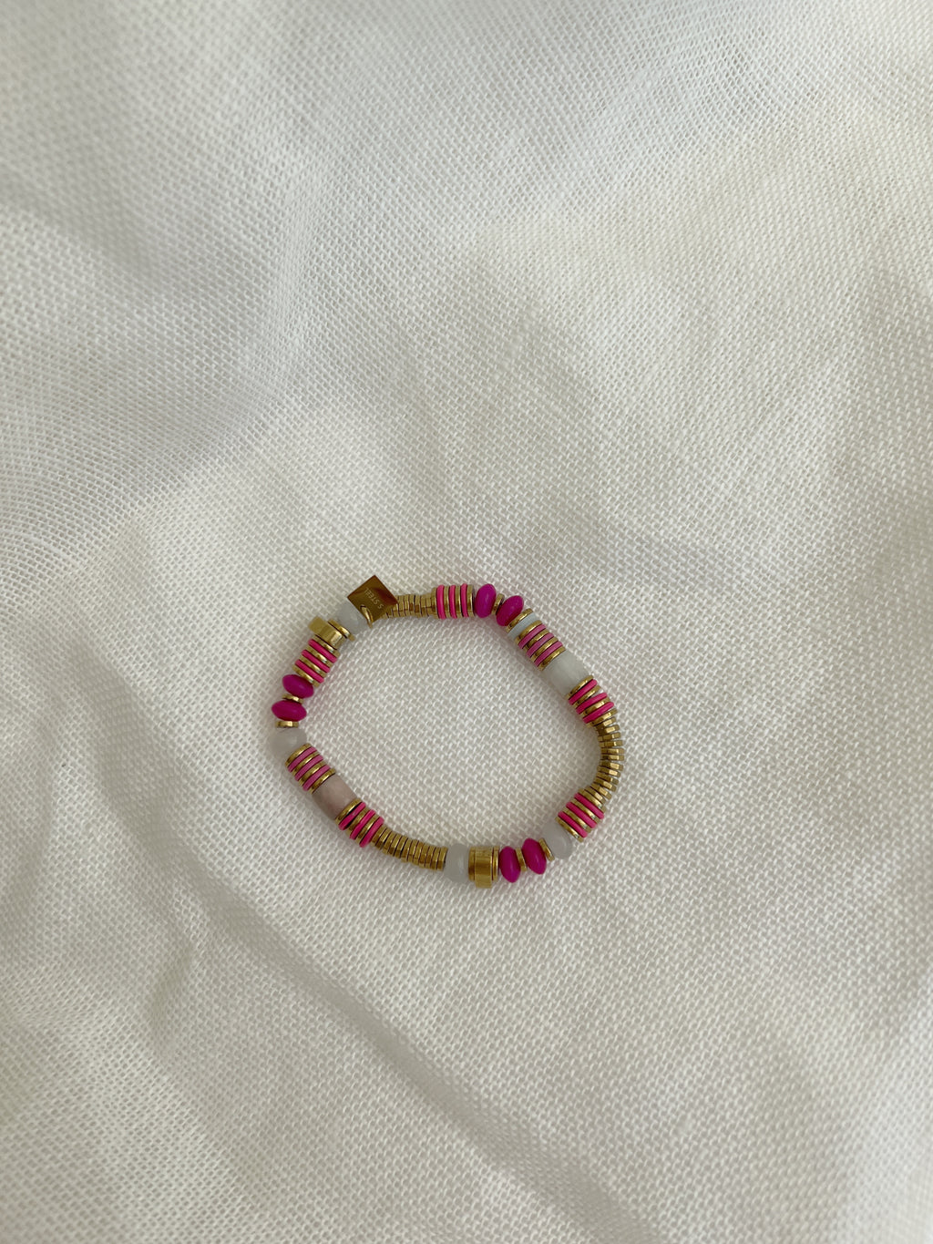 Soizic bracelet - pink pearls