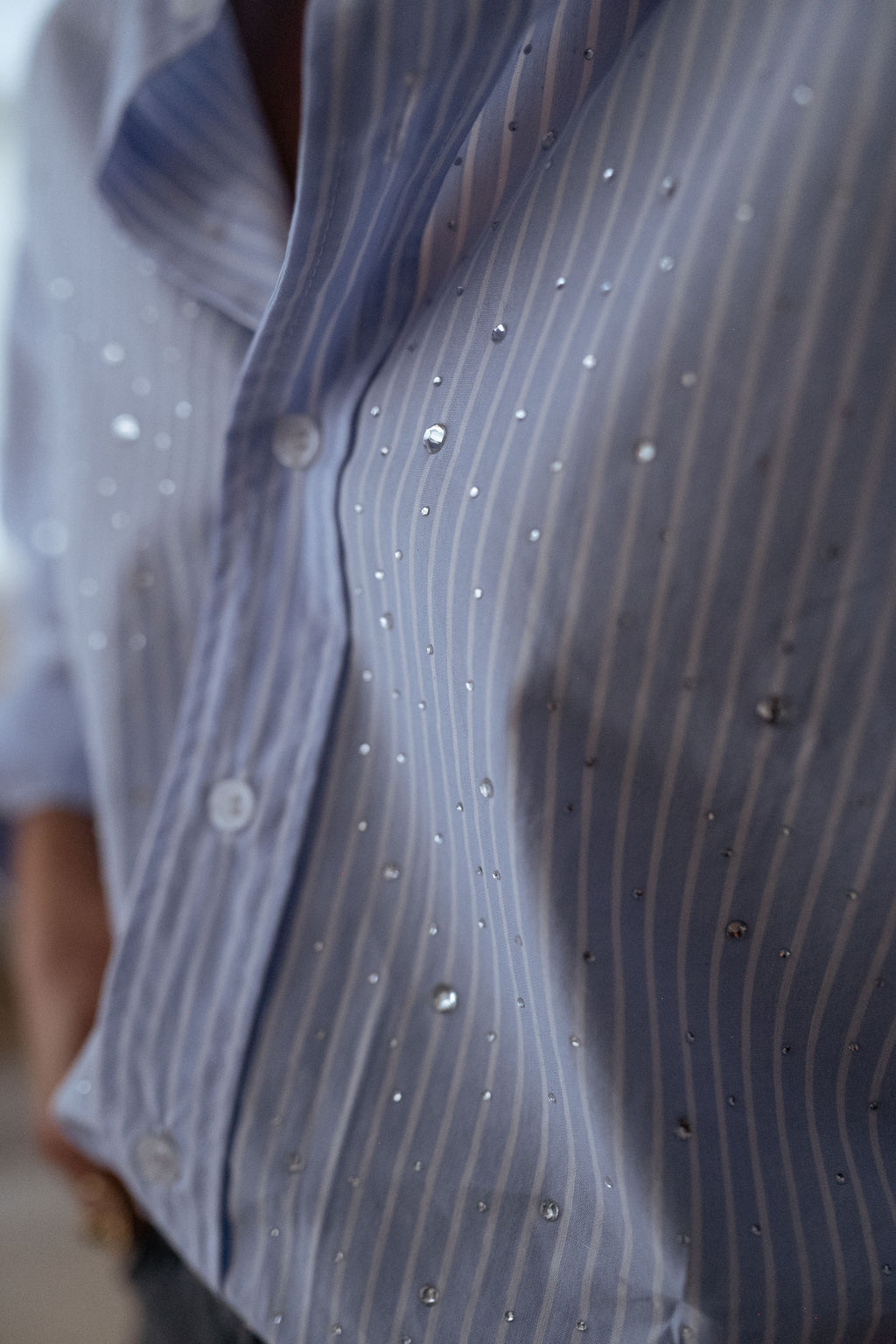 Ditte shirt - Lined and rhinestones