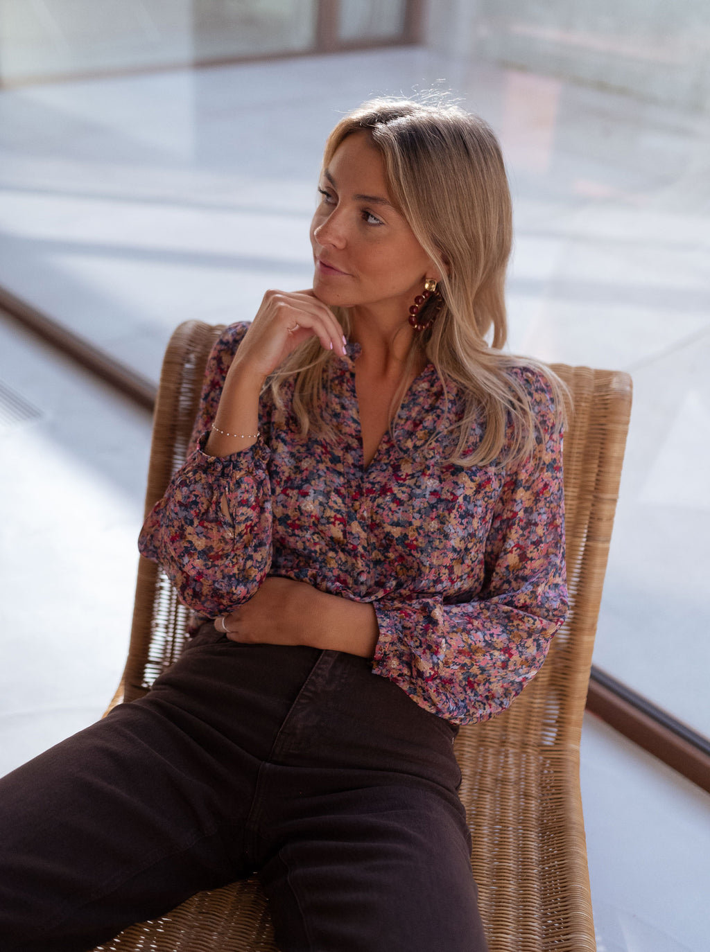 Eva blouse - patterned