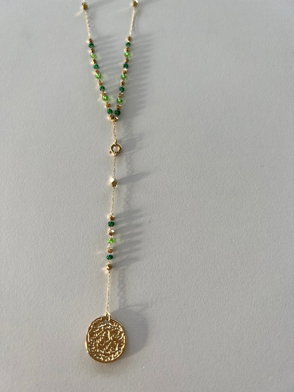 Sega necklace - Golden and green